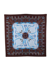 CORDIN printed pure silk scarf with white background